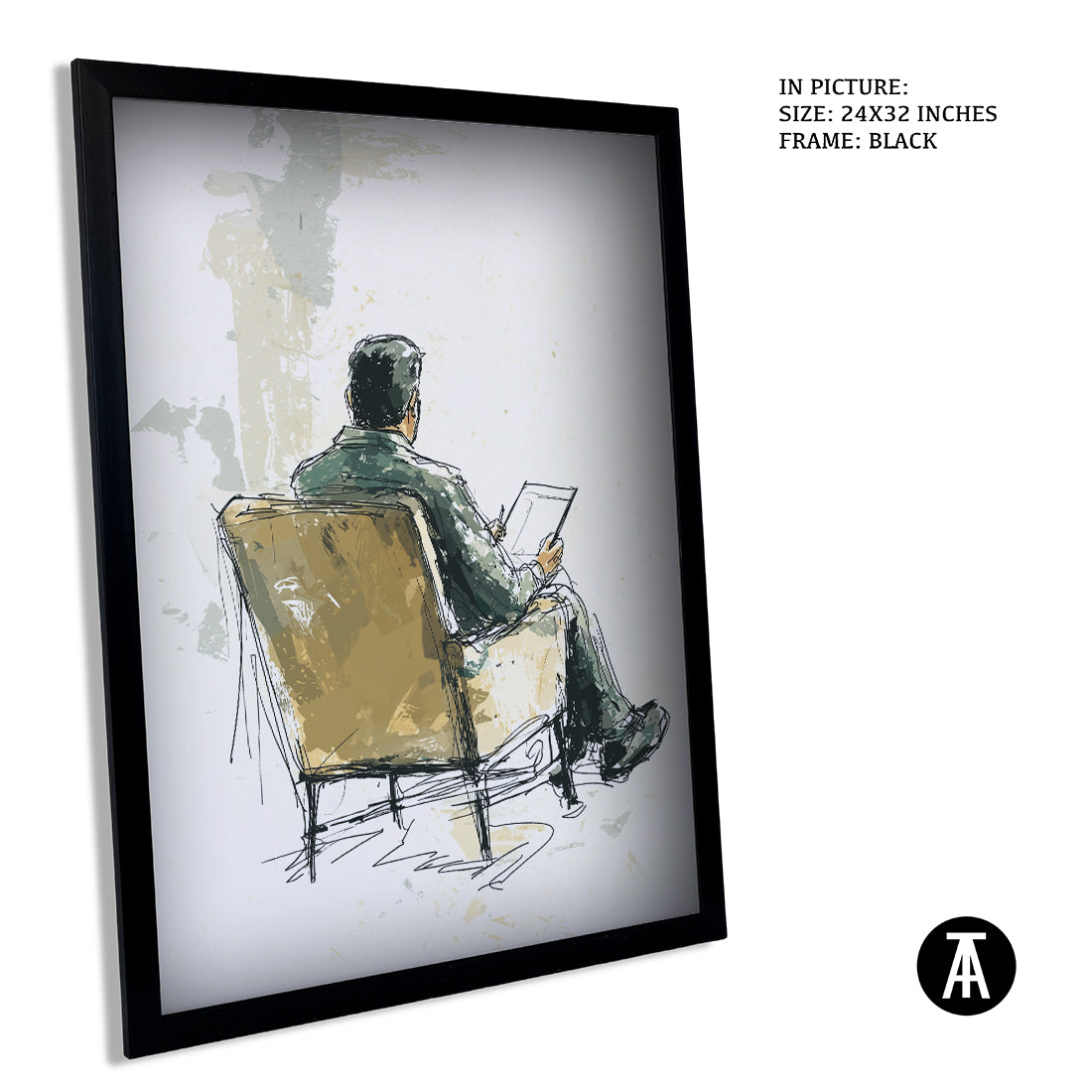 Sample Artwork in Black Frame