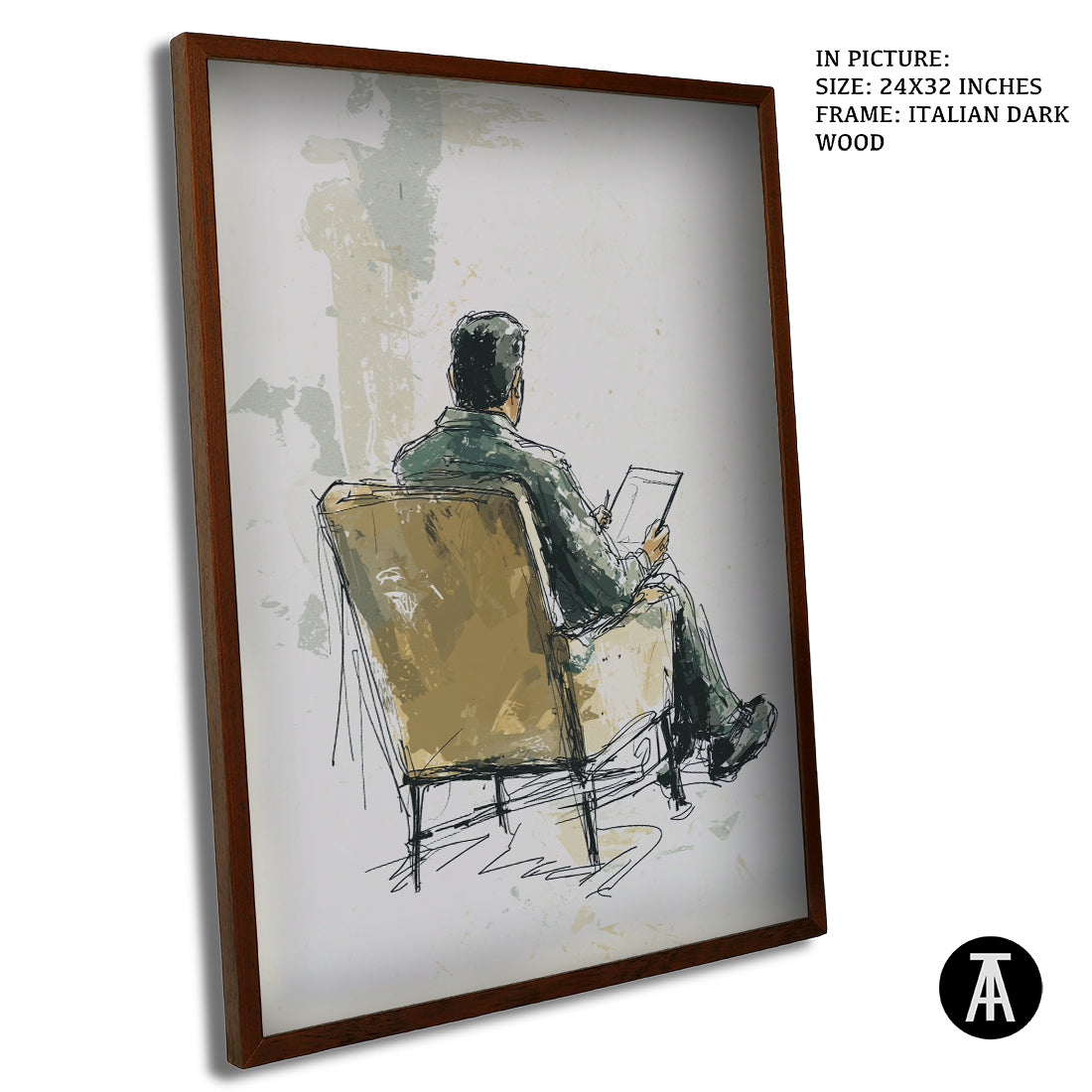 Sample Artwork in Italian Wood Framing Dark