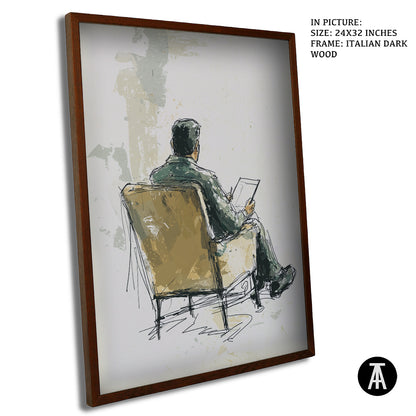 Sample Artwork in Italian Wood Framing Dark