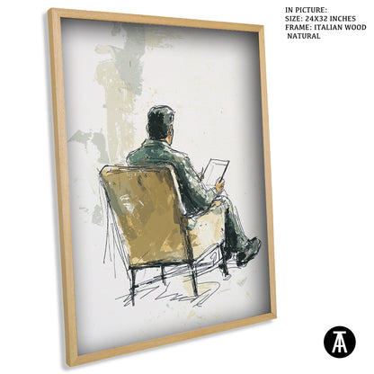 Sample Artwork in Italian Wood Framing Natural