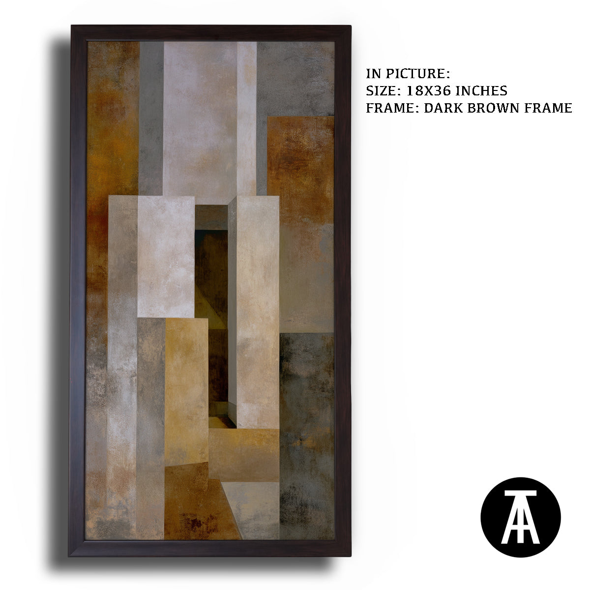 Artwork in Metal Champagne Gold Frame