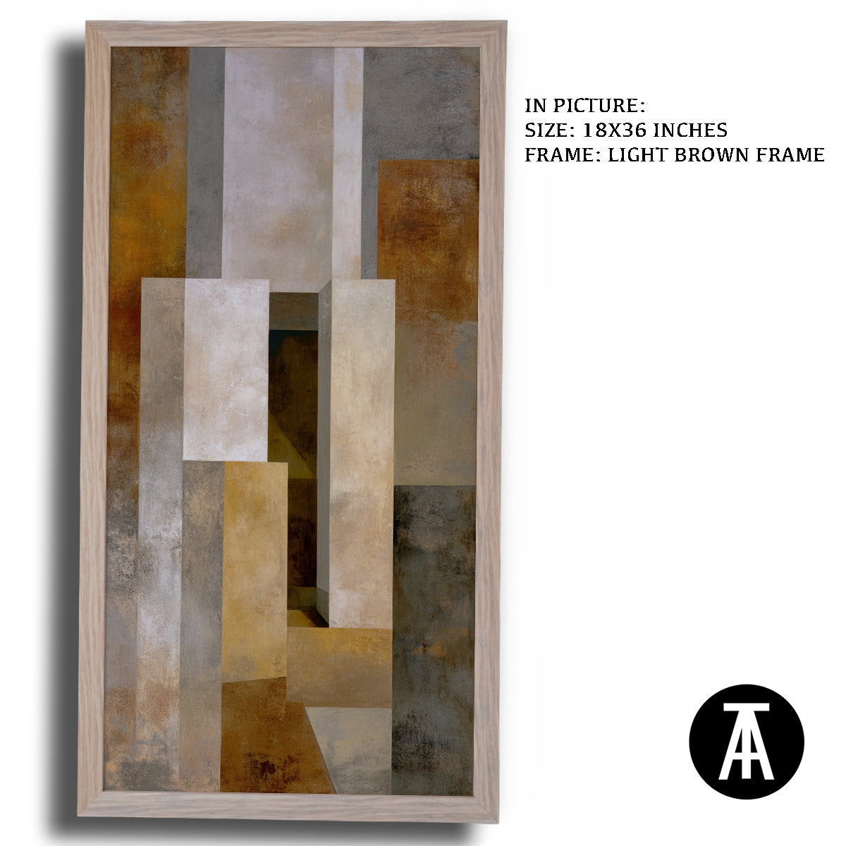 Artwork in Dark Brown Frame