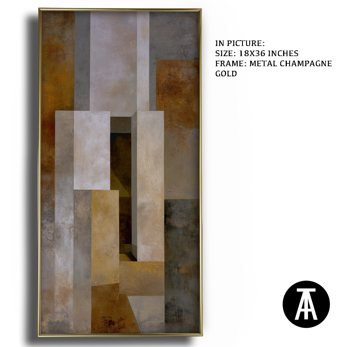 Artwork in Light Brown Frame