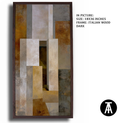 Artwork in Natural Wood Frame