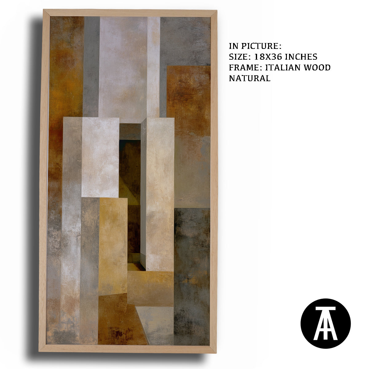 Artwork in Dark Wood Frame