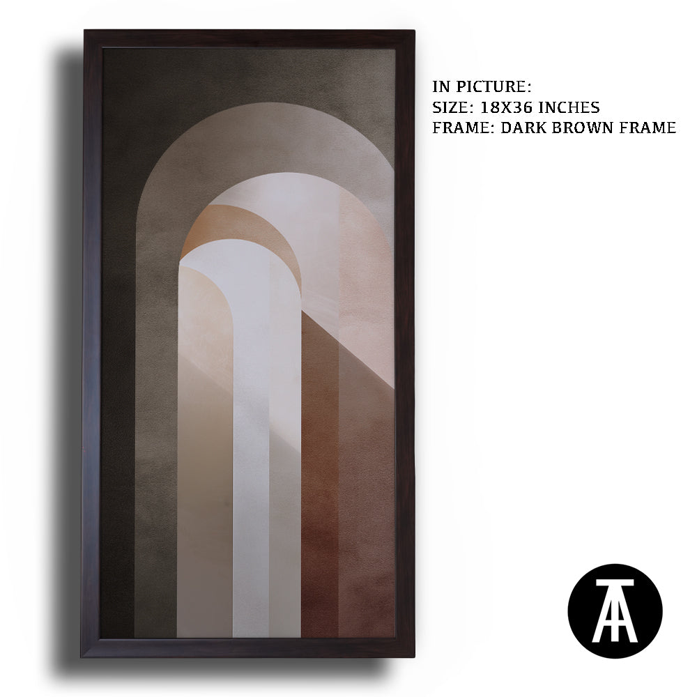 Artwork in Dark Brown Frame