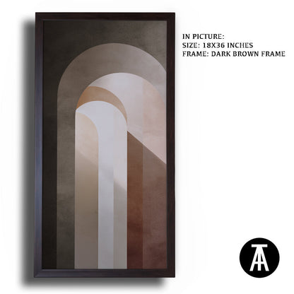 Artwork in Dark Brown Frame