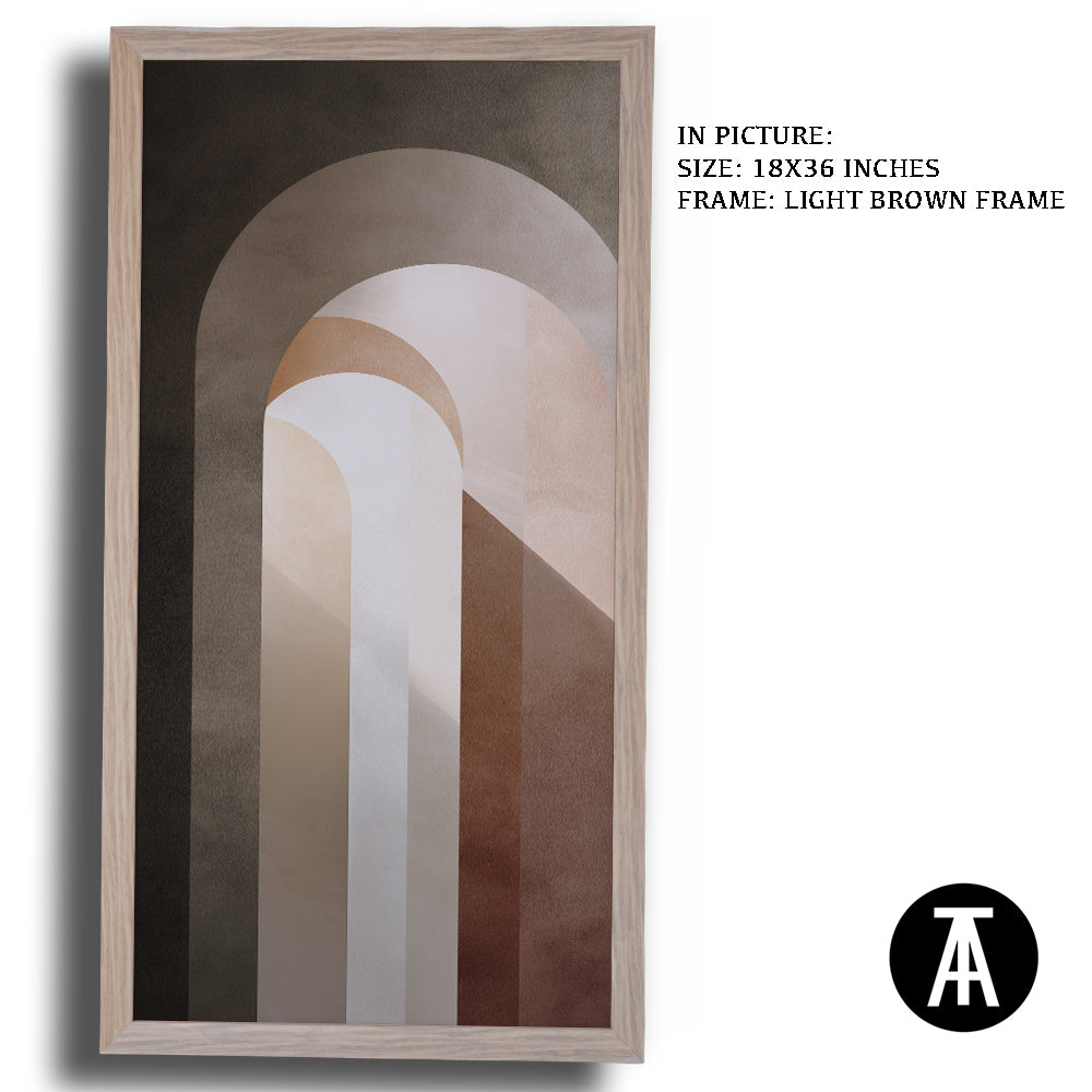 Artwork in Light Brown Frame