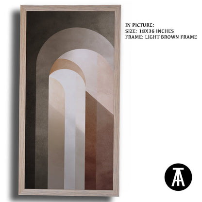 Artwork in Light Brown Frame