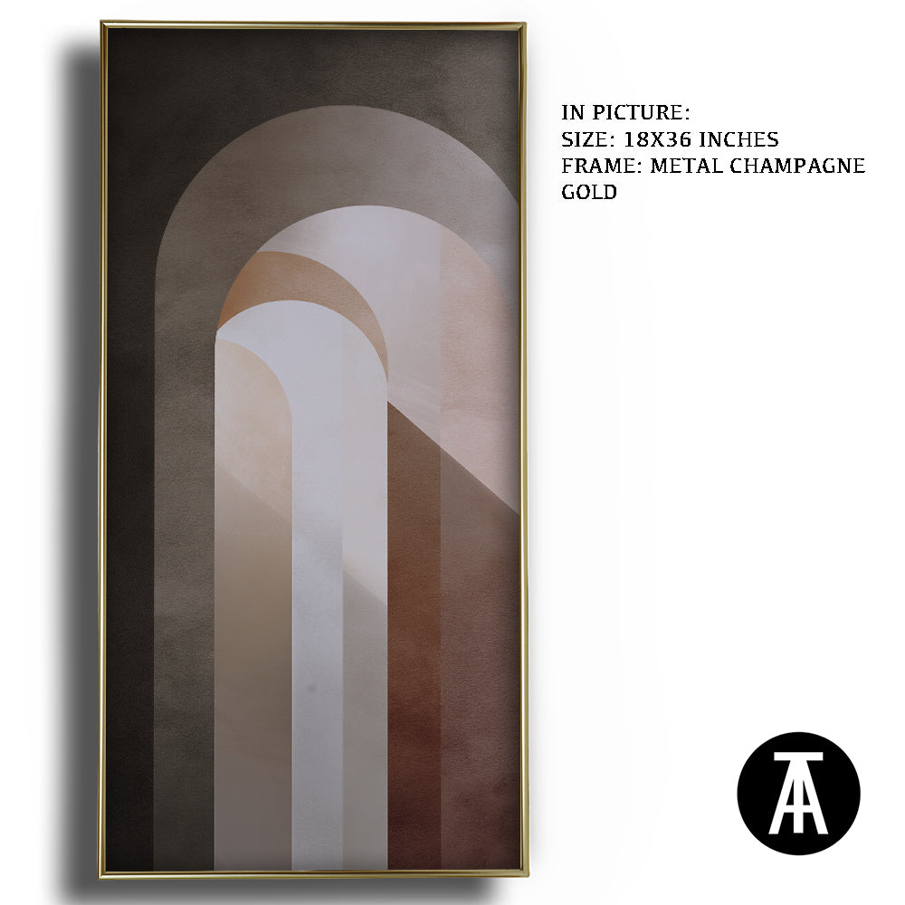 Artwork in Metal Champagne Gold Frame