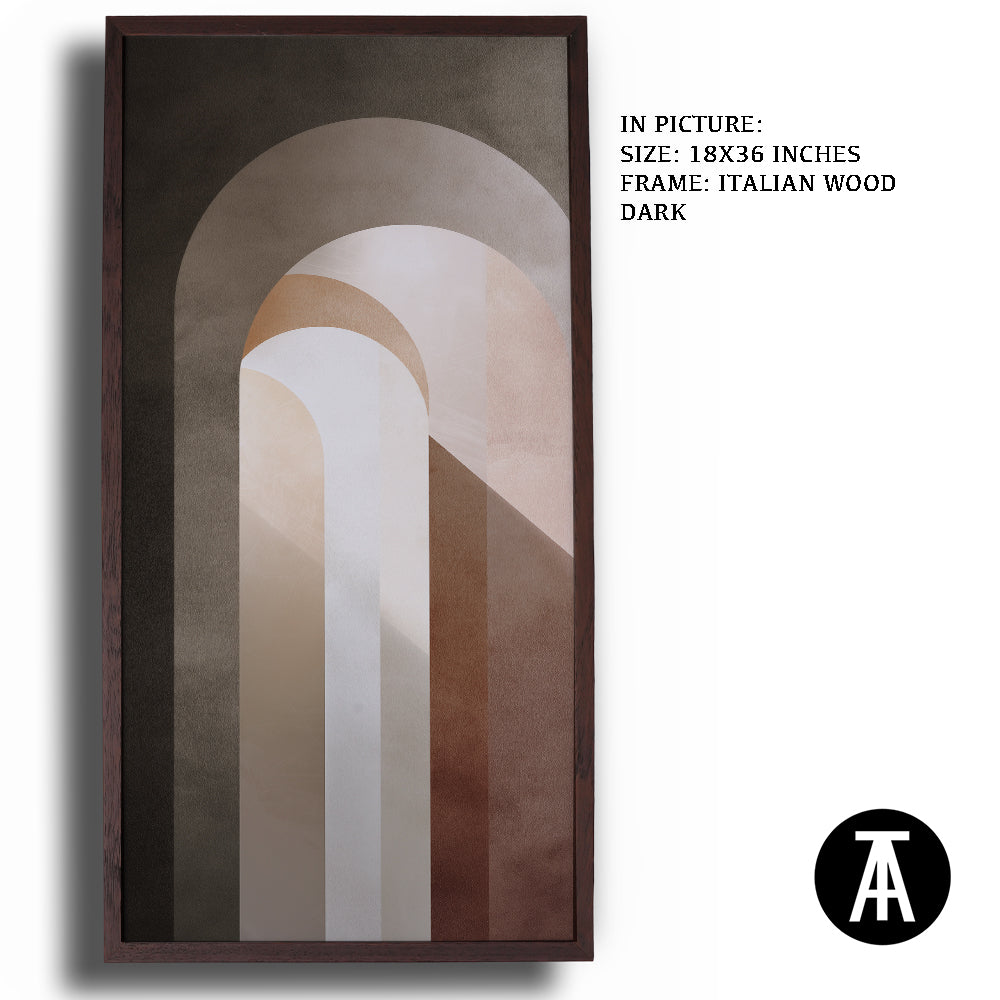 Artwork in Dark Wood Frame