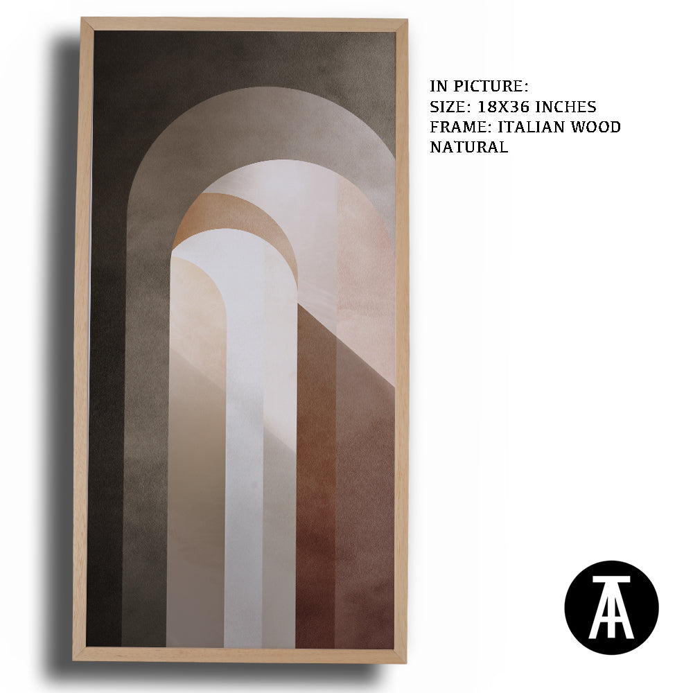 Artwork in Natural Wood Frame