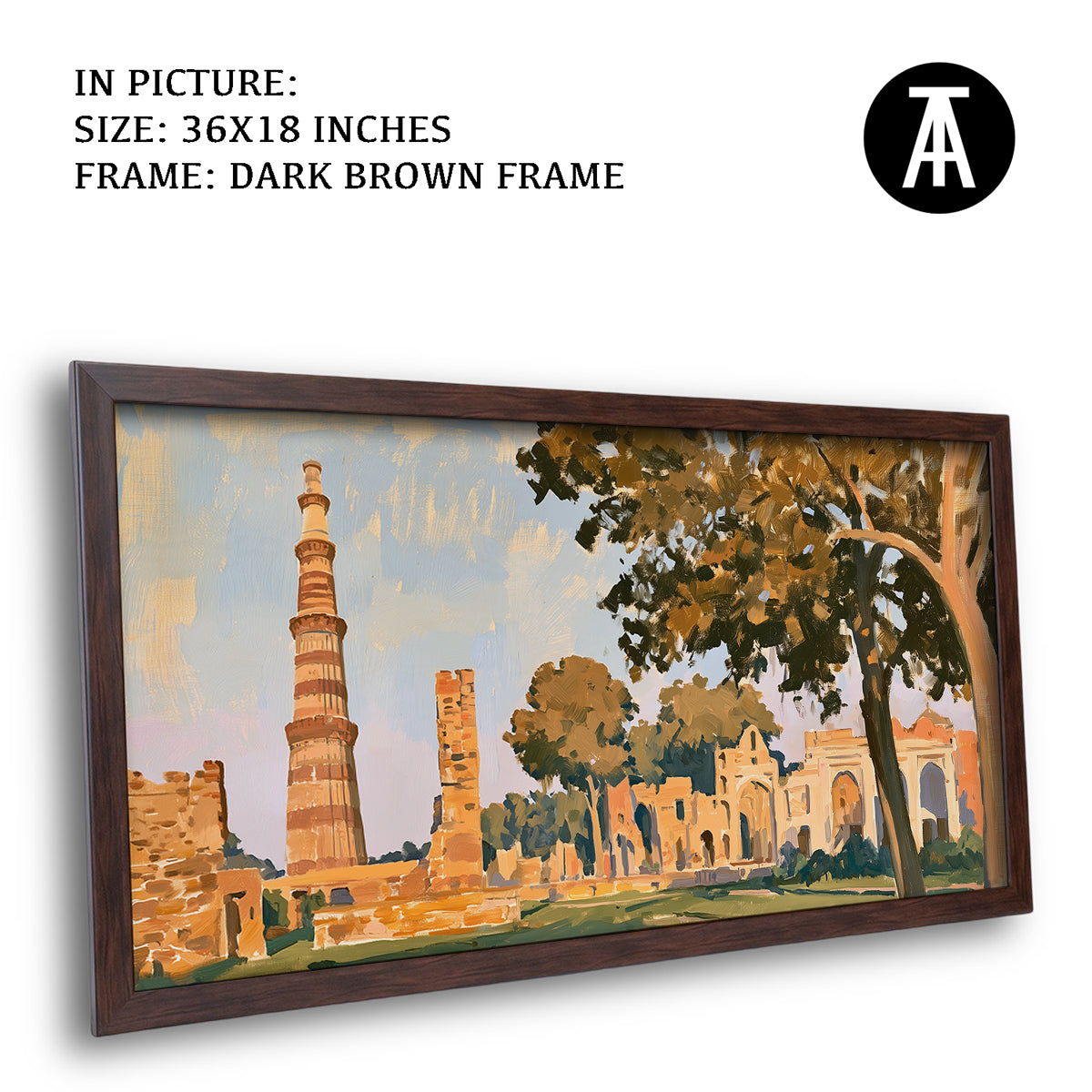 Artwork in Dark Brown Frame