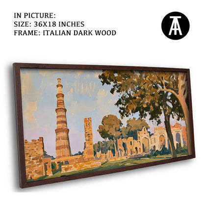 Artwork in Dark Wood Frame