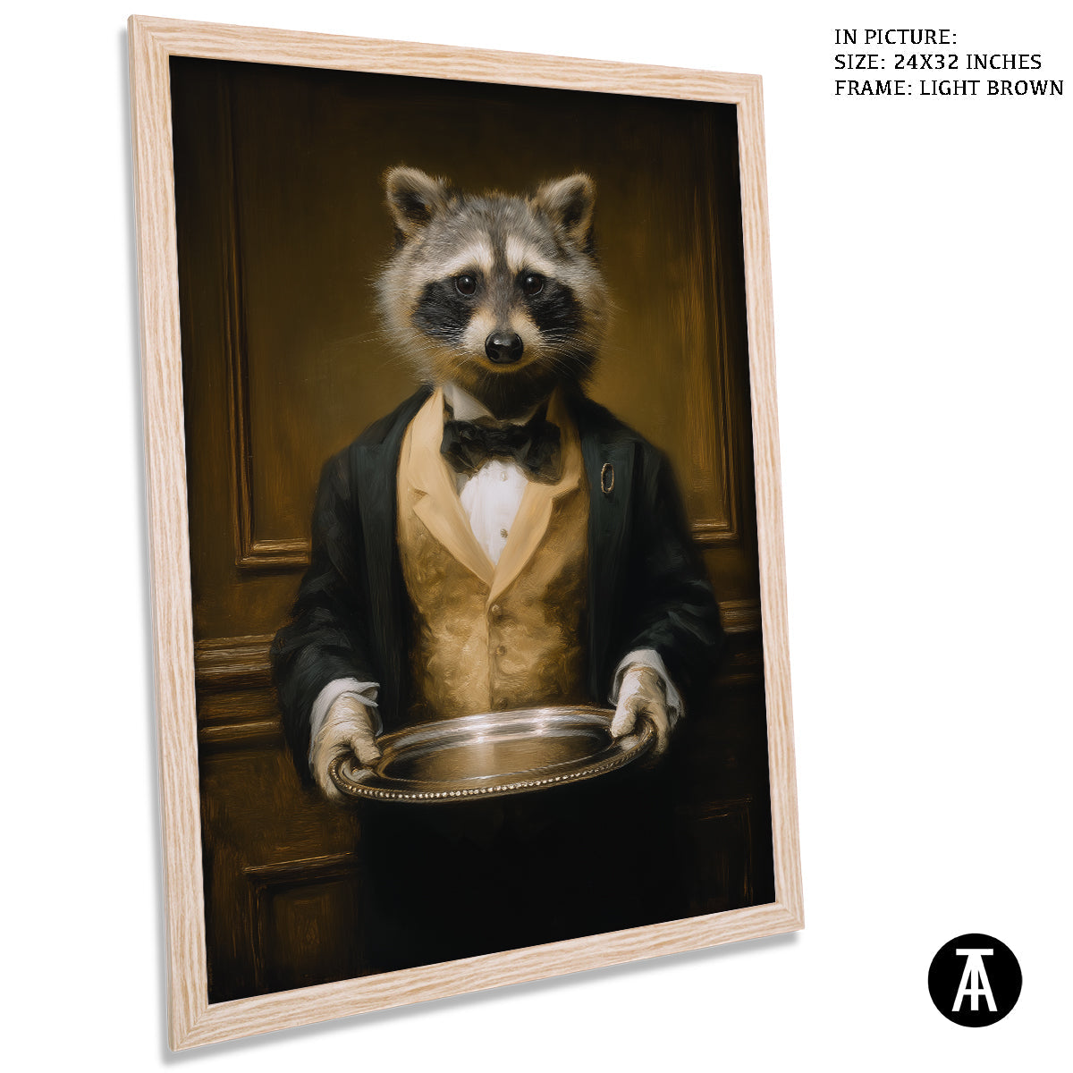 Artwork in Light Brown Frame