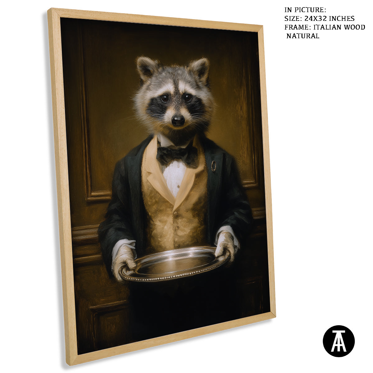 Artwork in Natural Wood Frame