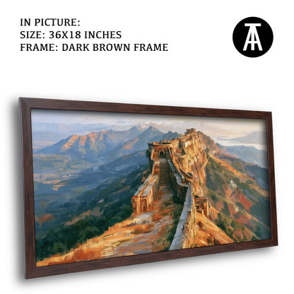 Artwork in Dark Brown Frame