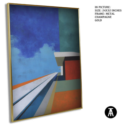 Artwork in Metal Champagne Gold Frame