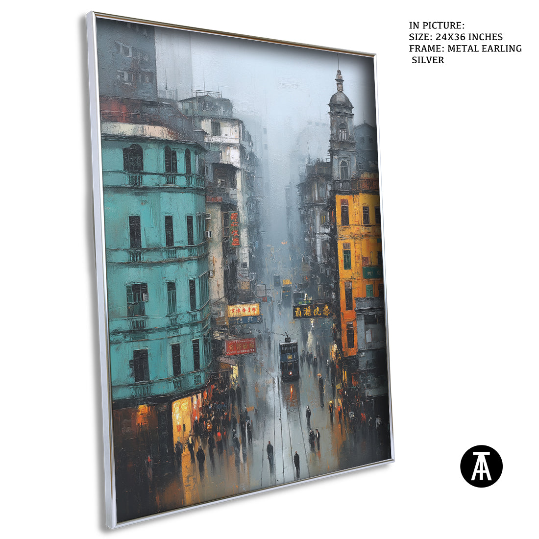 Artwork in Metal Earling Silver Frame