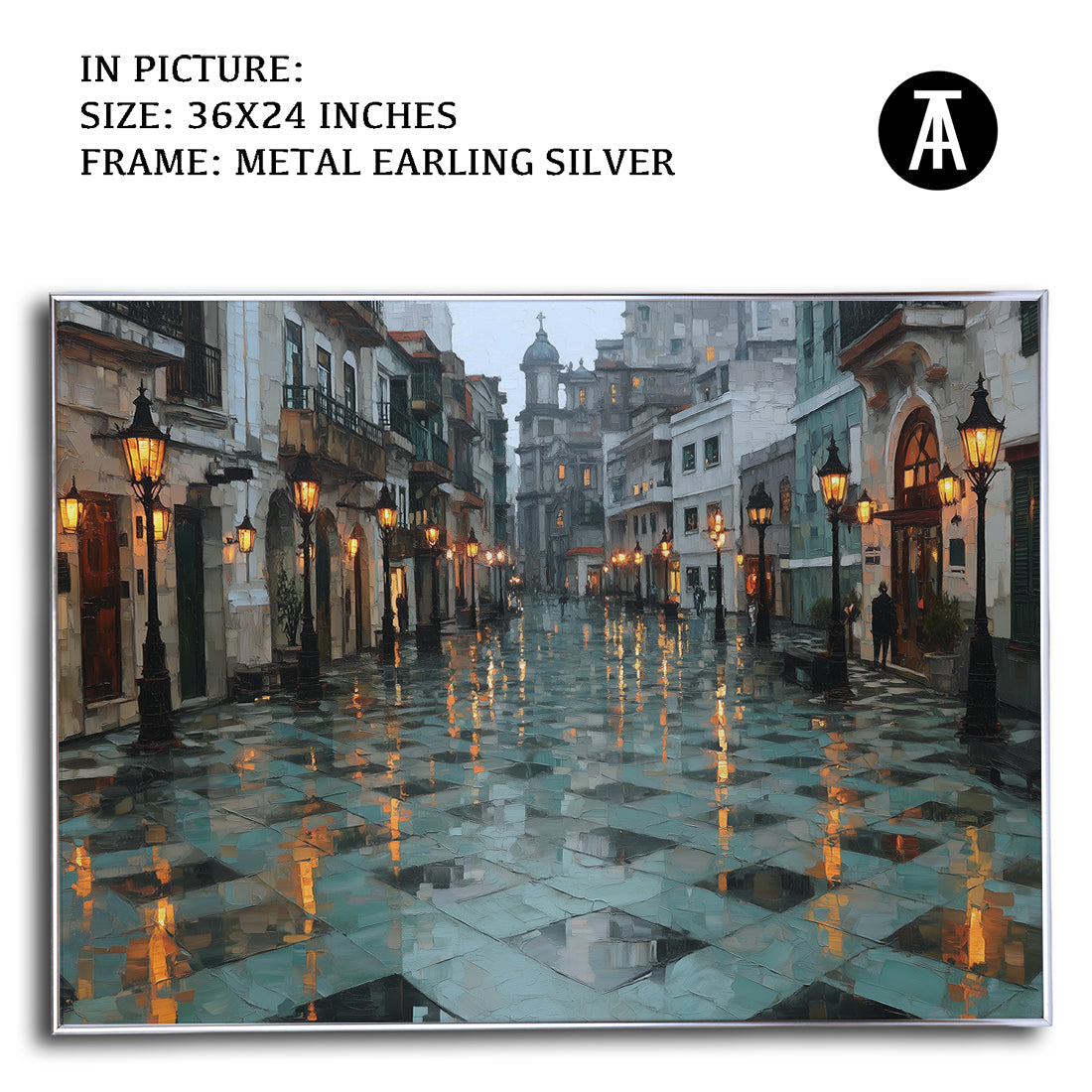 Artwork in Metal Earling Silver Frame