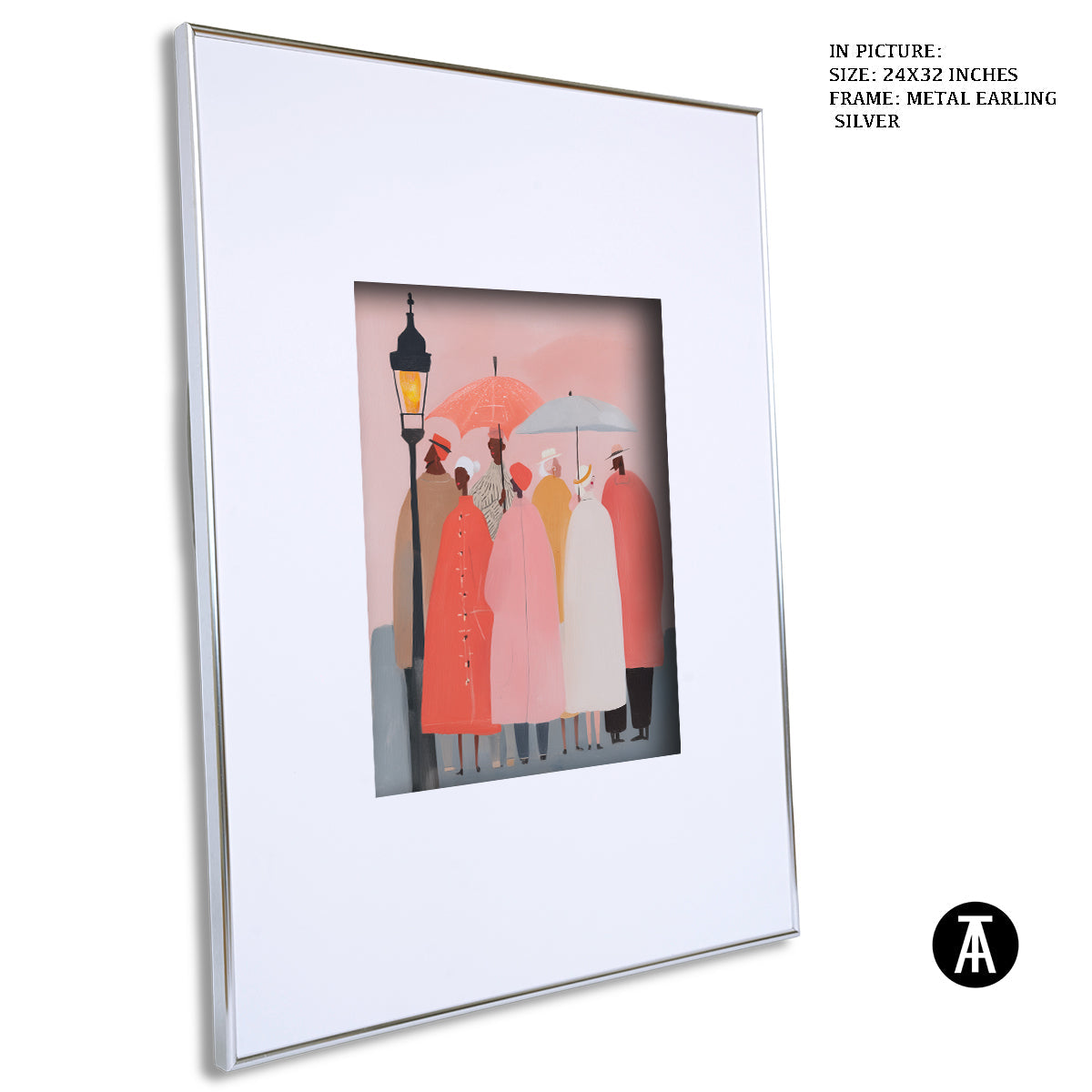 Artwork in Metal Earling Silver Frame