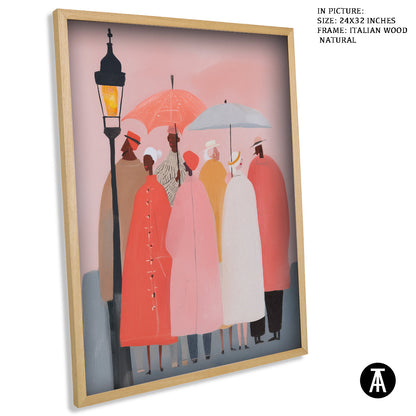 Artwork in Natural Wood Frame