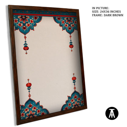 Artwork in Dark Brown Frame