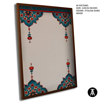 Artwork in Dark Wood Frame