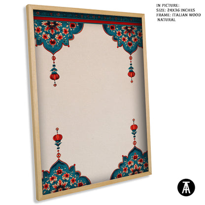 Artwork in Natural Wood Frame