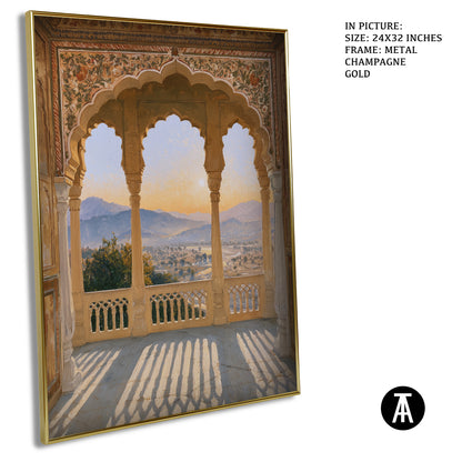 Artwork in Metal Champagne Gold Frame