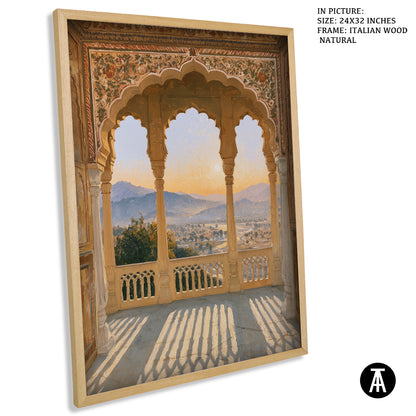 Artwork in Natural Wood Frame