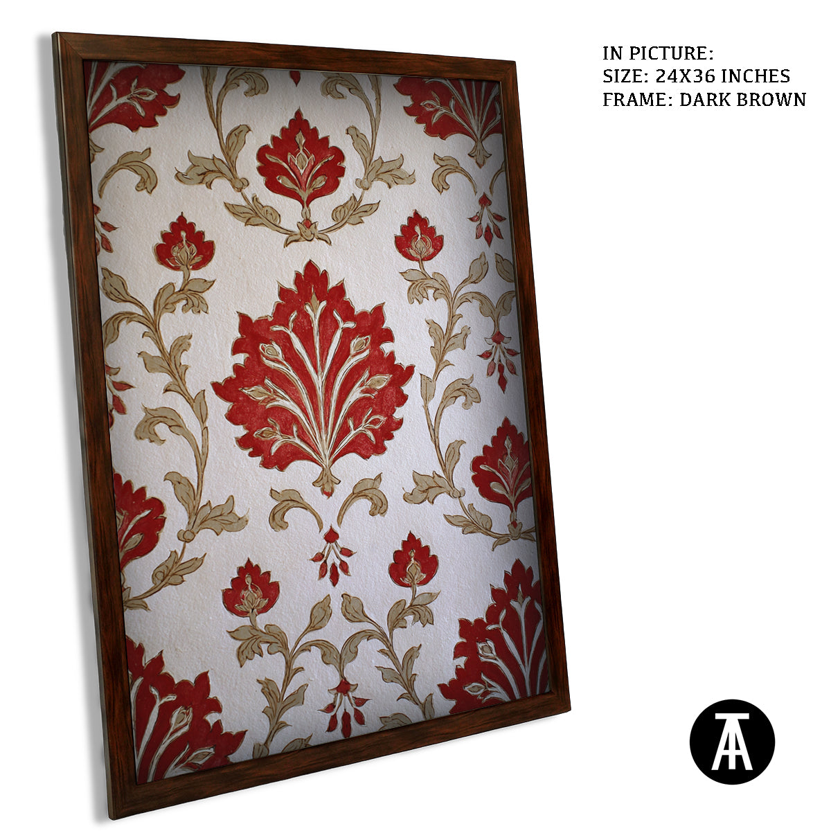 Artwork in Dark Brown Frame