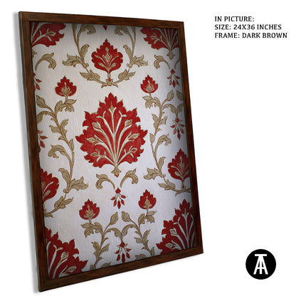 Artwork in Dark Brown Frame