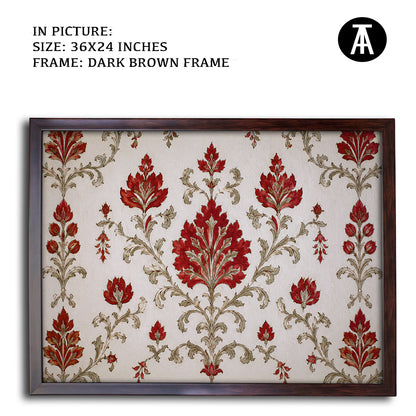 Artwork in Dark Brown Frame