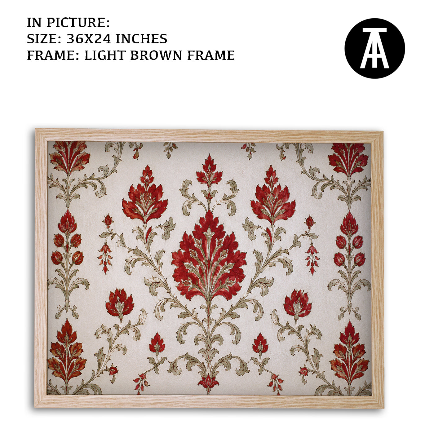 Artwork in Light Brown Frame