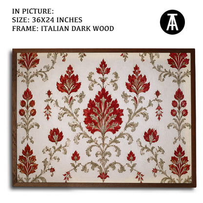 Artwork in Dark Wood Frame