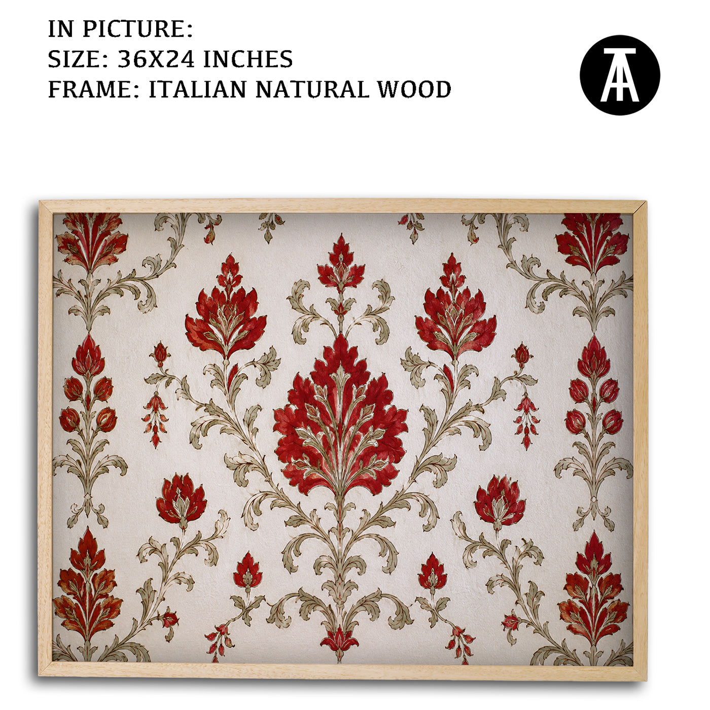 Artwork in Natural Wood Frame