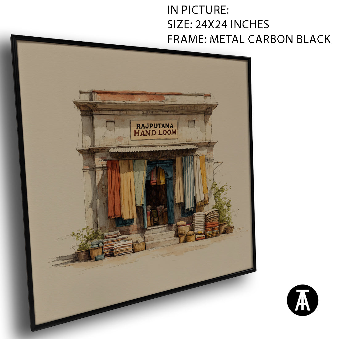 Artwork in Carbon Black Meta Frame