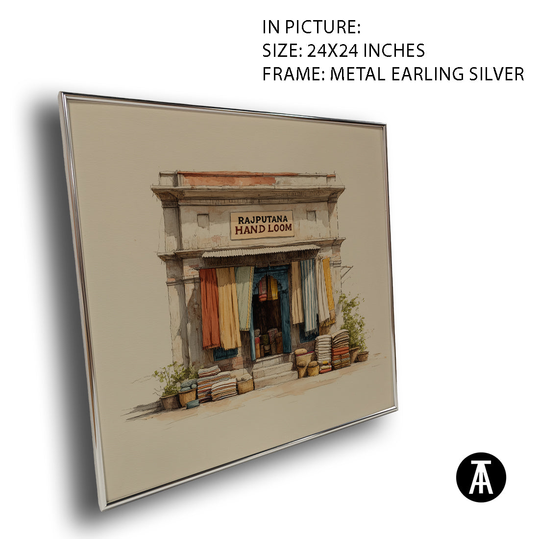 Artwork in Metal Earling Silver Frame