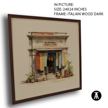 Artwork in Dark Wood Frame