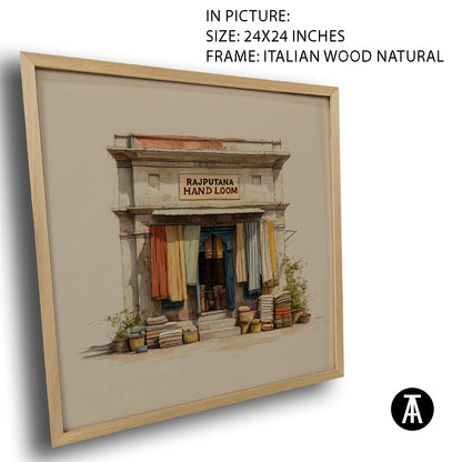 Artwork in Natural Wood Frame
