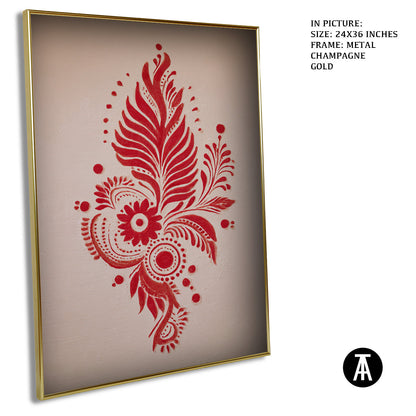 Artwork in Metal Champagne Gold Frame