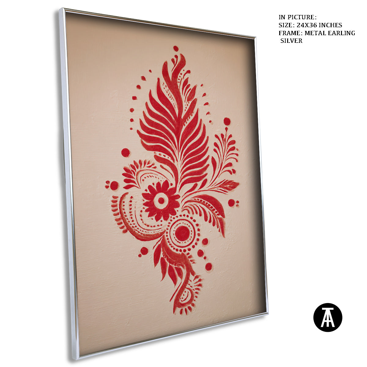 Artwork in Metal Earling Silver Frame