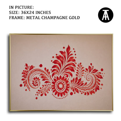 Artwork in Metal Champagne Gold Frame