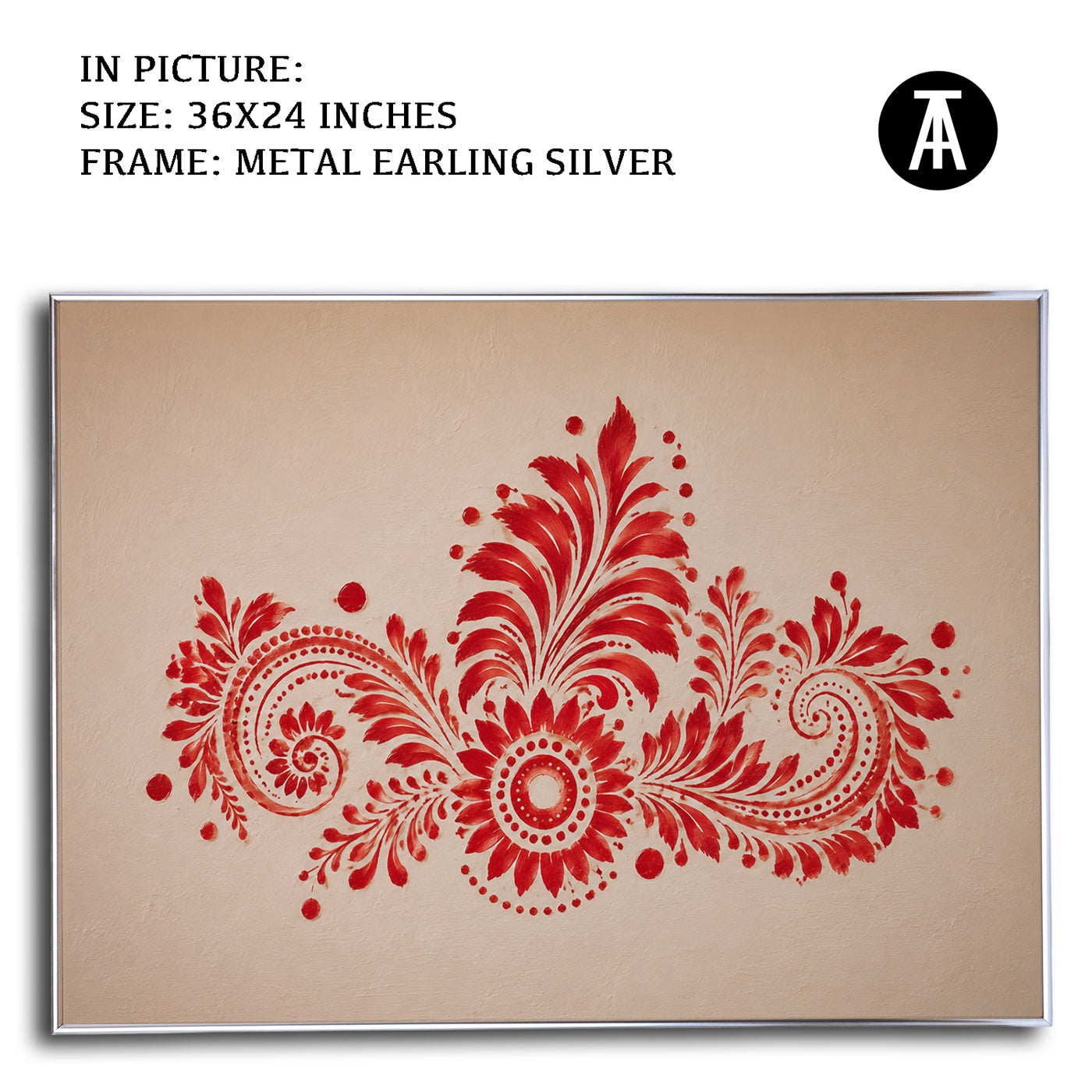 Artwork in Metal Earling Silver Frame
