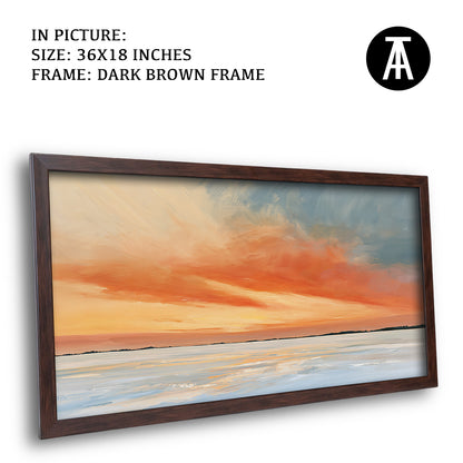 Artwork in Dark Brown Frame