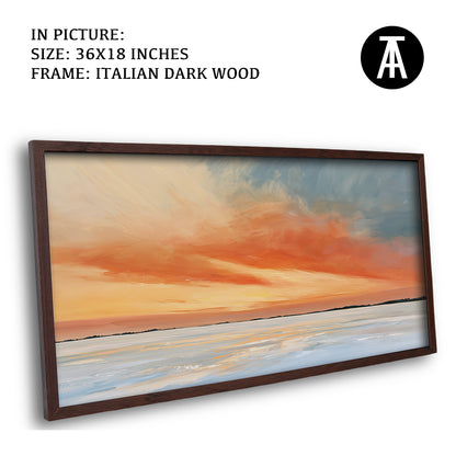 Artwork in Dark Wood Frame