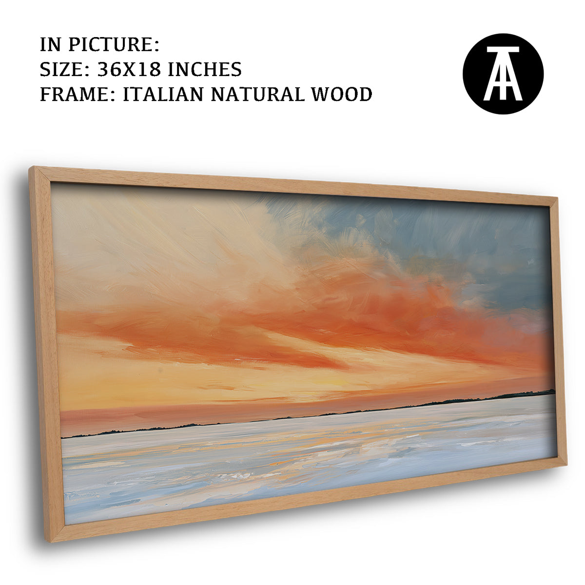 Artwork in Natural Wood Frame