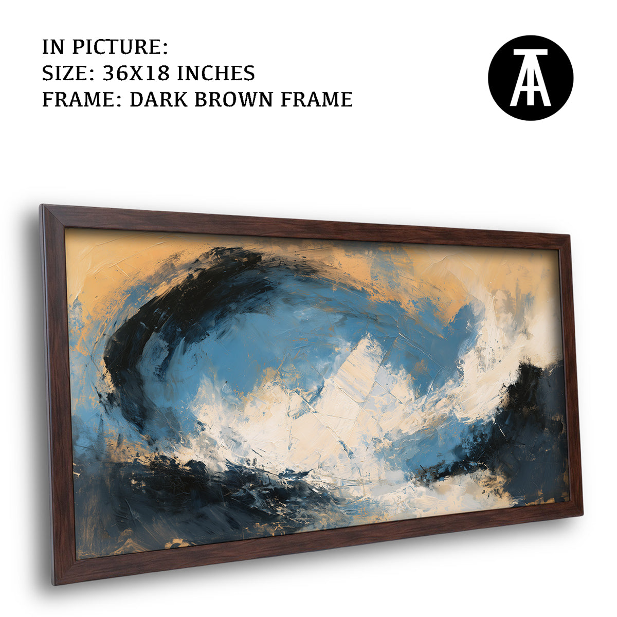 Artwork in Dark Brown Frame
