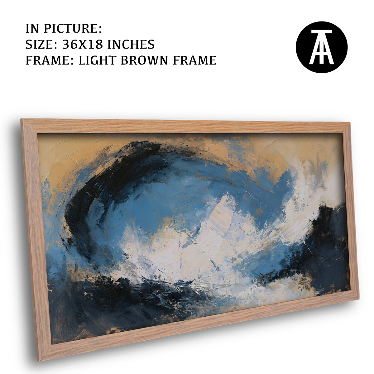 Artwork in Light Brown Frame